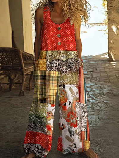 3D Floral Jumpsuit