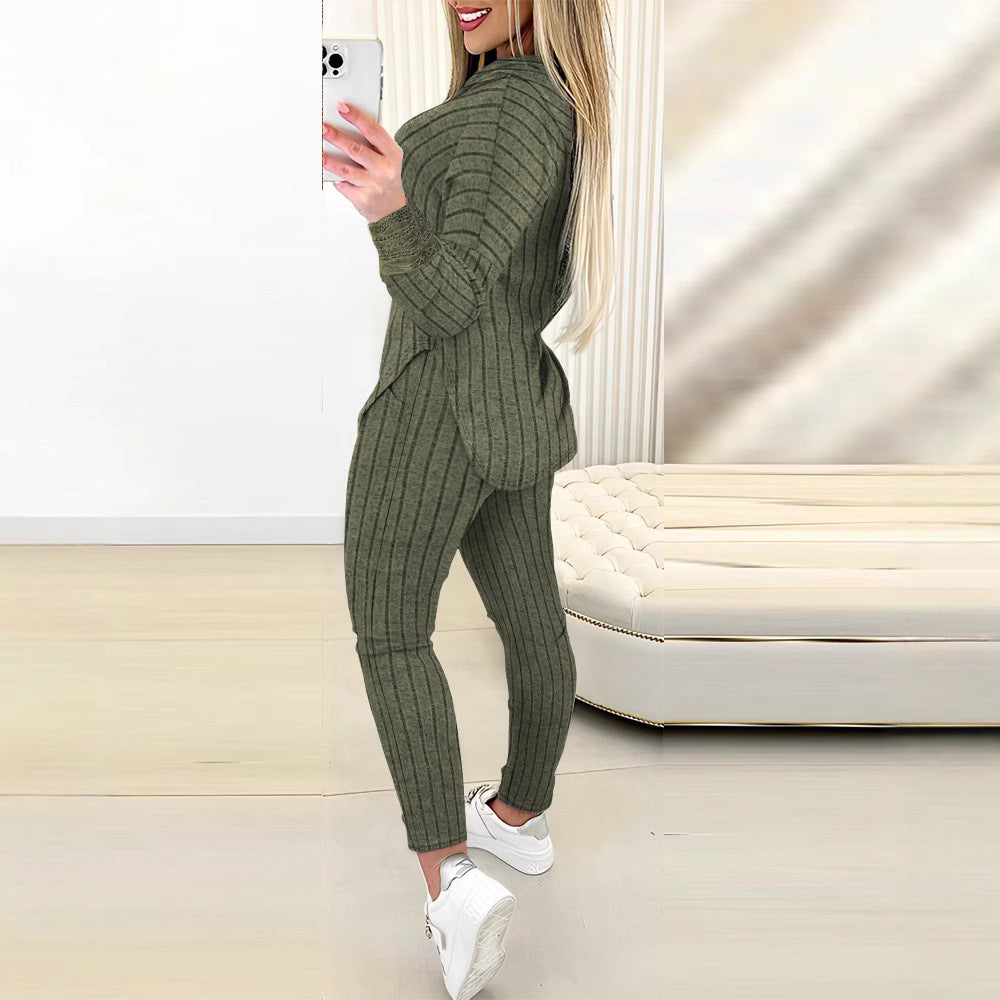 Ensemble haut et manteau confortable