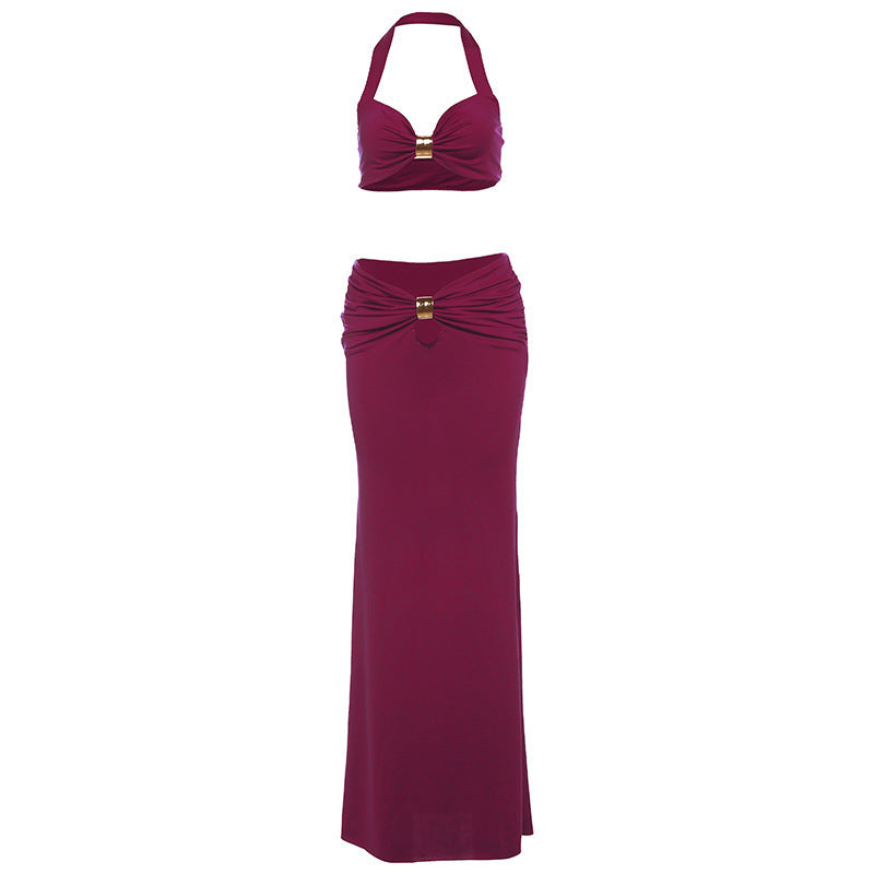 Off-Shoulder Slit Set