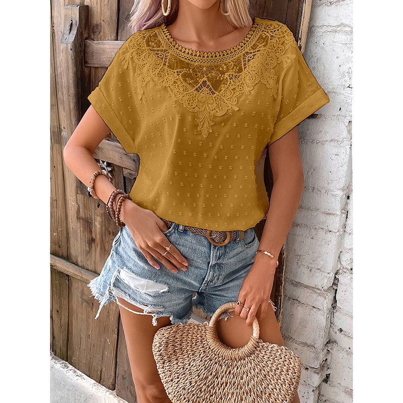 Women's Lace Floral Top