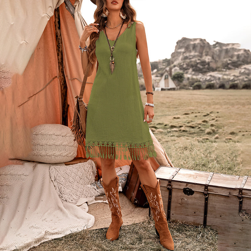Sleeveless Boho Dress - Shé Hauté