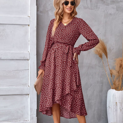 Robe à volants fleurie