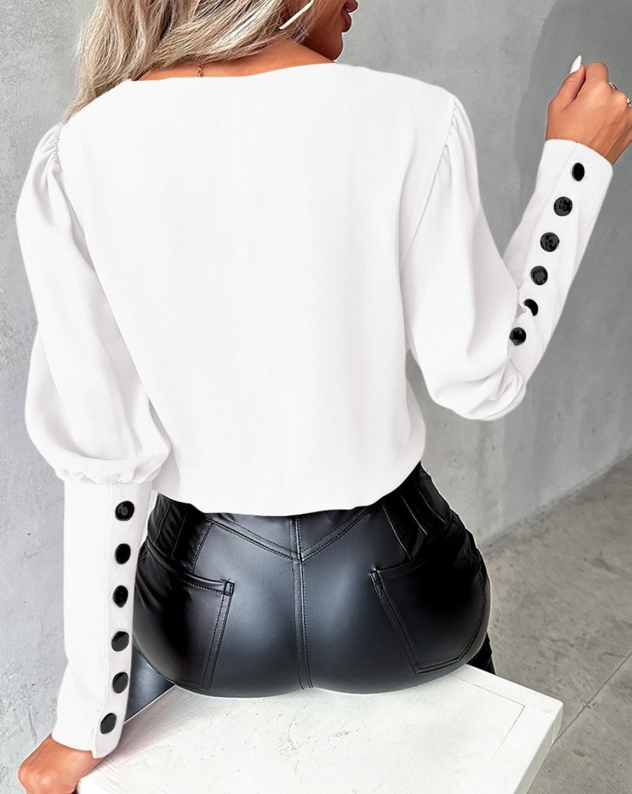 Long Sleeve Button Top