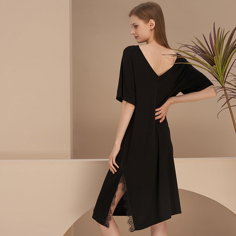 Solid Split Nightie
