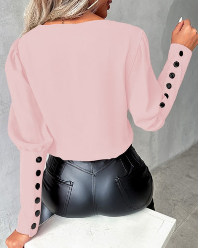 Long Sleeve Button Top