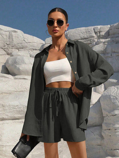 Ensemble cardigan et short