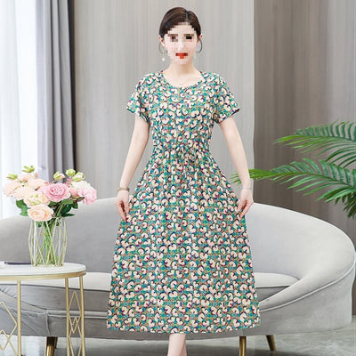 Robe portefeuille fleurie