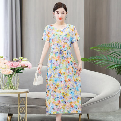 Robe portefeuille fleurie