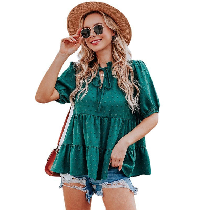 Lace Puff Sleeve Shirt