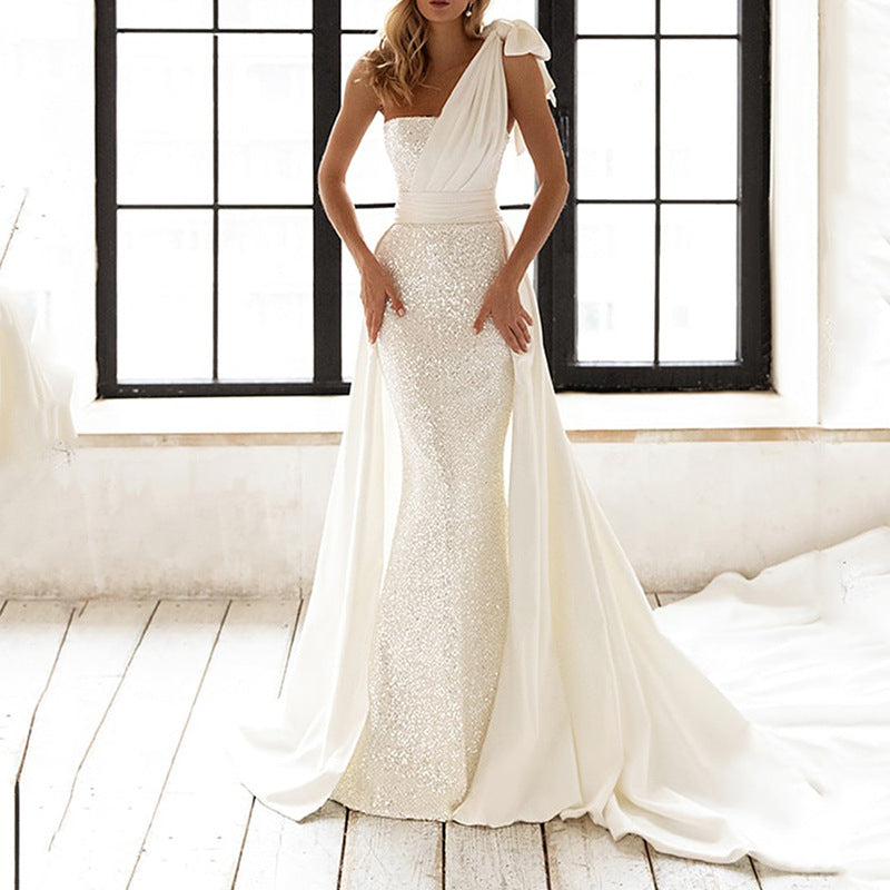 Women's White Sequin Fashion Dress - Shé Hauté