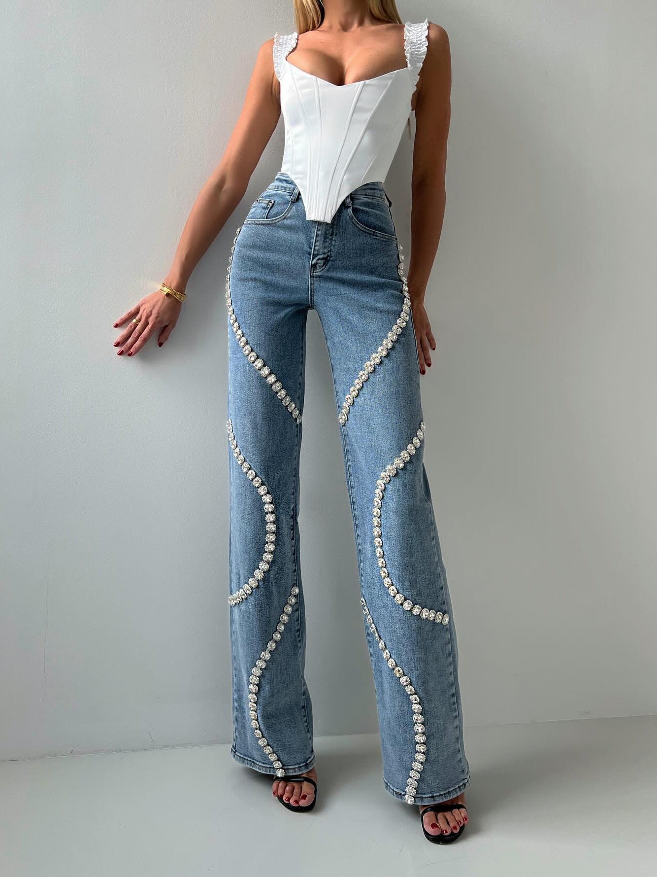 Loose Glitter Jeans