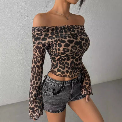 Off Shoulder Wild Print