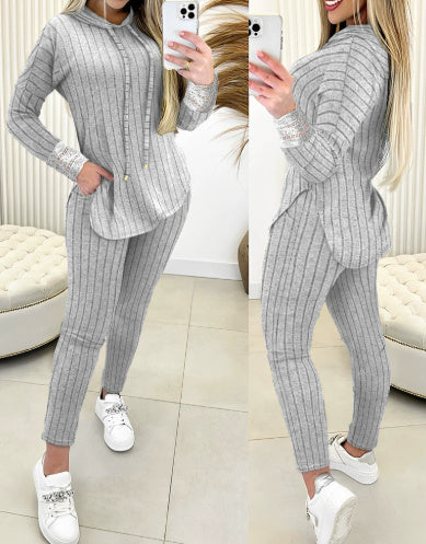 Ensemble haut et manteau confortable