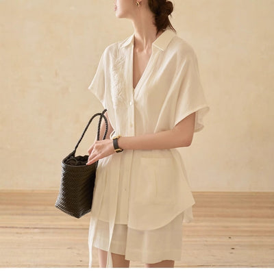 Cotton-Linen Look Suit