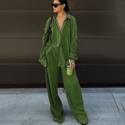 Pleated Trouser Suit