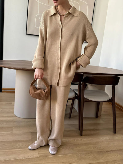 Loose Fit Cord Sweater Suit