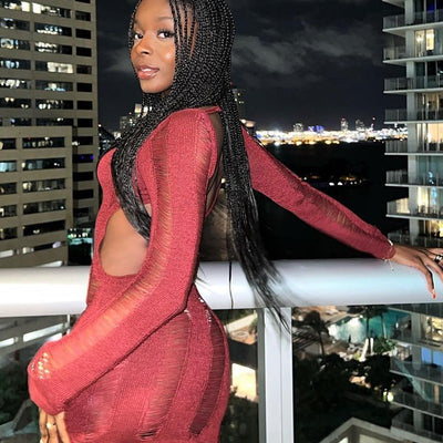 Y2K Backless Mini Dress