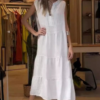 Robe longue en lin