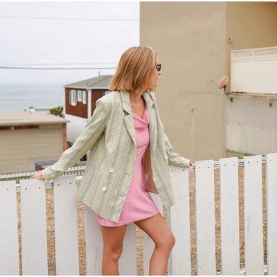 Blazer à carreaux