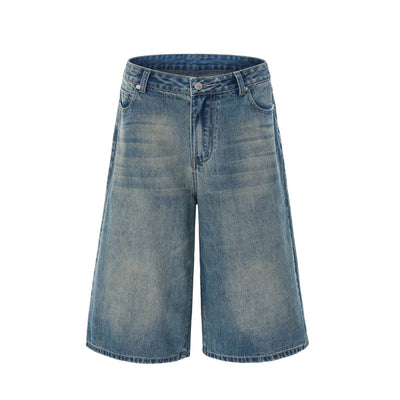 Women's Washed Wide-Leg High Street Jeans - Shé Hauté