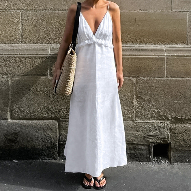 White Flounce Dress