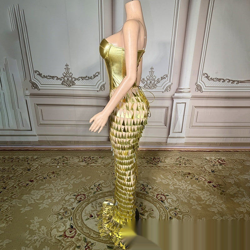 Golden Mermaid Bandage Gown – Women - Shé Hauté