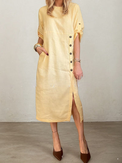 Robe midi boutonnée