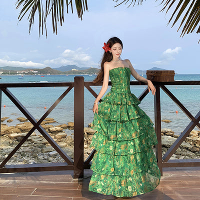 Printed Ruffle Dress