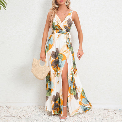 Floral V-Neck Maxi Dress
