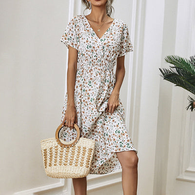 Waisted Floral Dress Shé Hauté