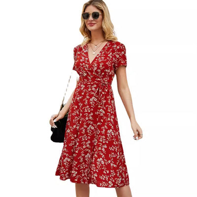 Robe fleurie rétro