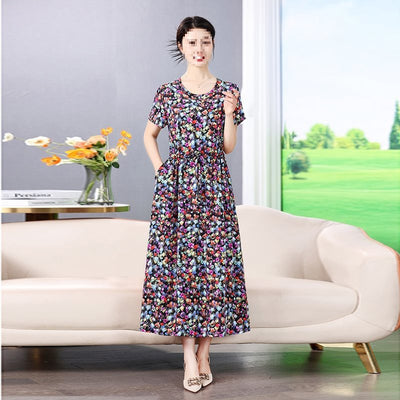 Robe portefeuille fleurie
