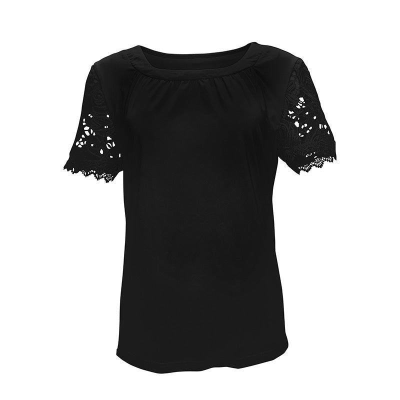 Short Sleeve Lace Top – Women