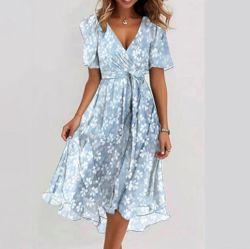 Chiffon V-Neck Dress