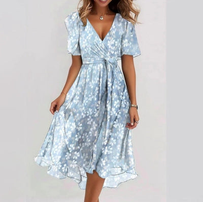 Chiffon V-Neck Dress