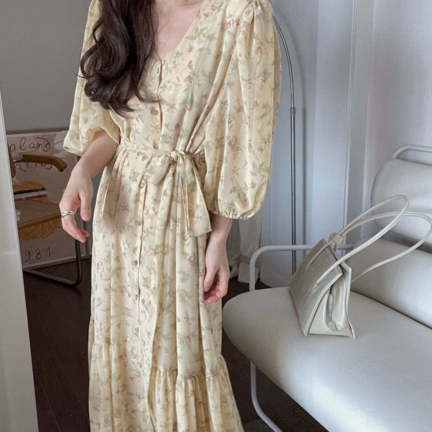 Chiffon Ruffle Dress