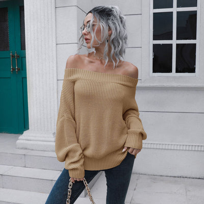 Tricot confortable à épaules dénudées