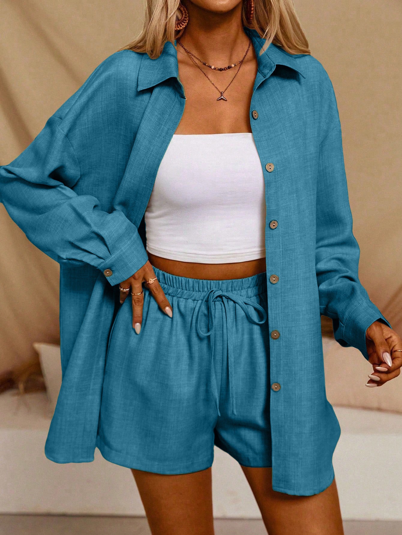 Ensemble cardigan et short