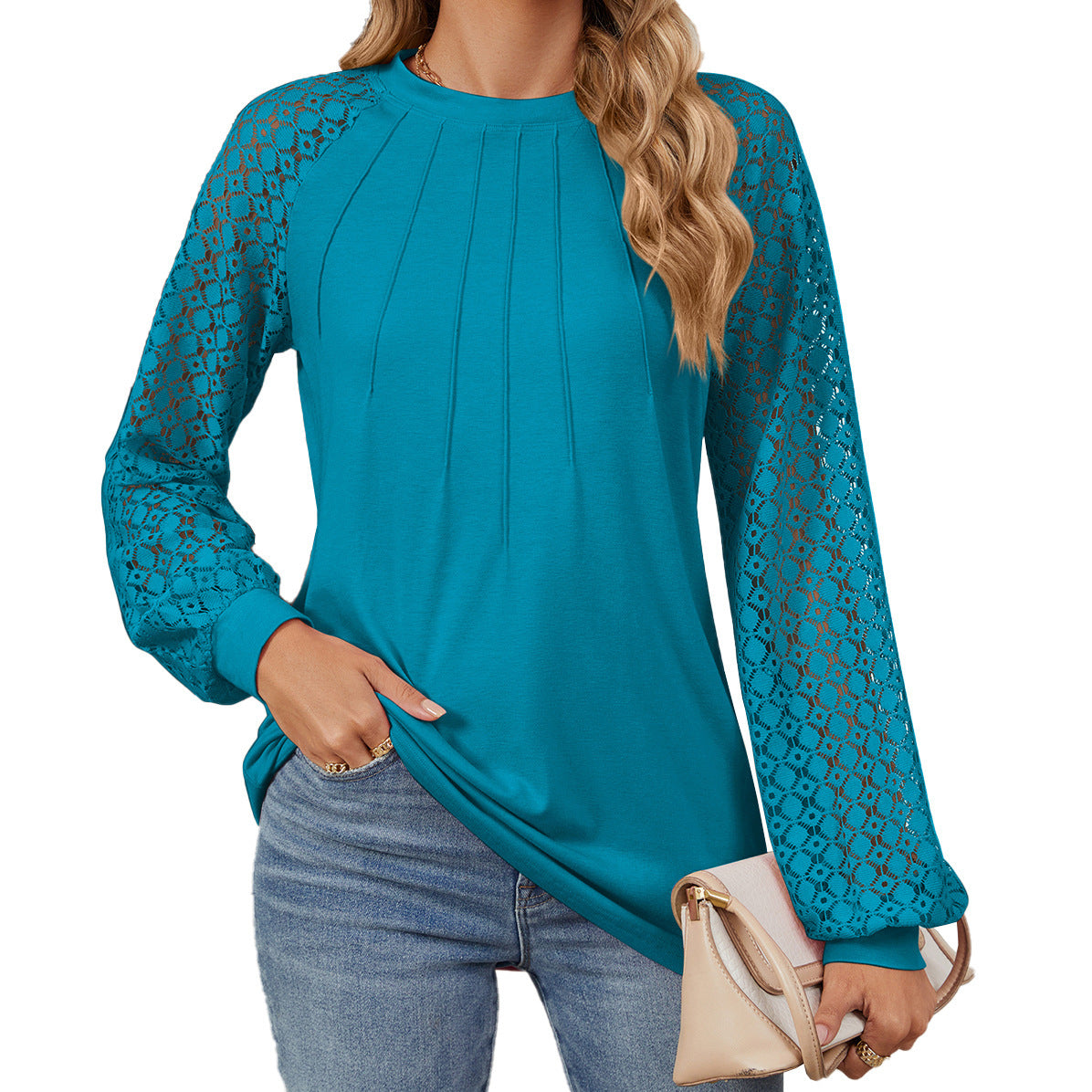 Round Neck Lace T-Shirt