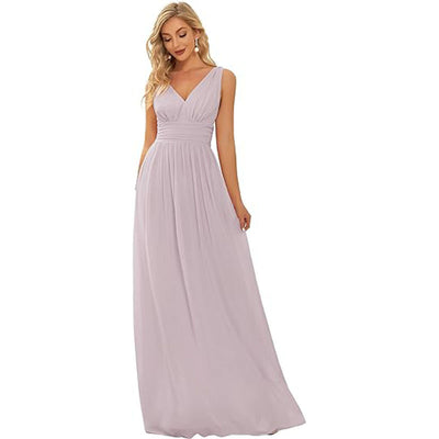 Sleeveless V-Neck Formal Maxi – Women - Shé Hauté