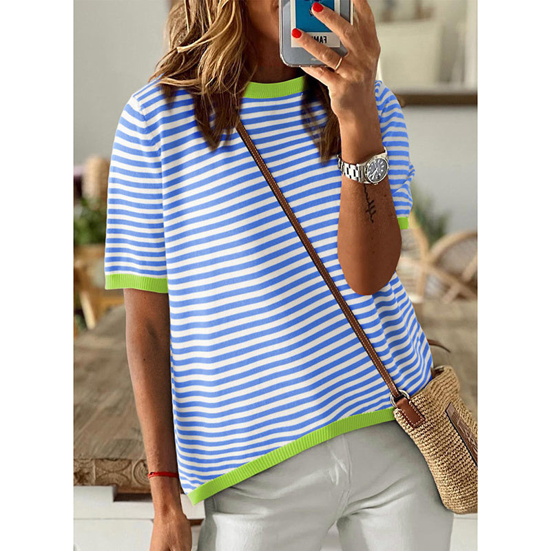Women's Striped Summer Pullover
