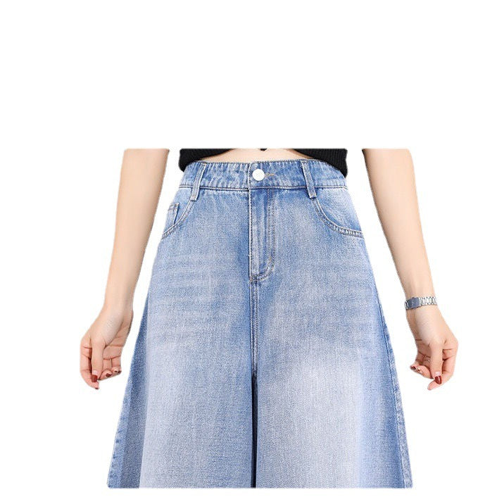 Jupe en jean à jambes larges