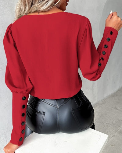 Long Sleeve Button Top