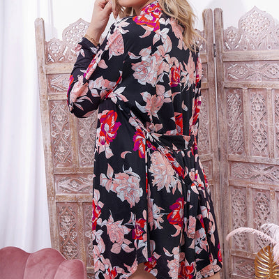 Printed Pajama Robe Set