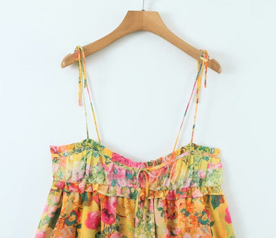 Robe à volants fleurie Y2K