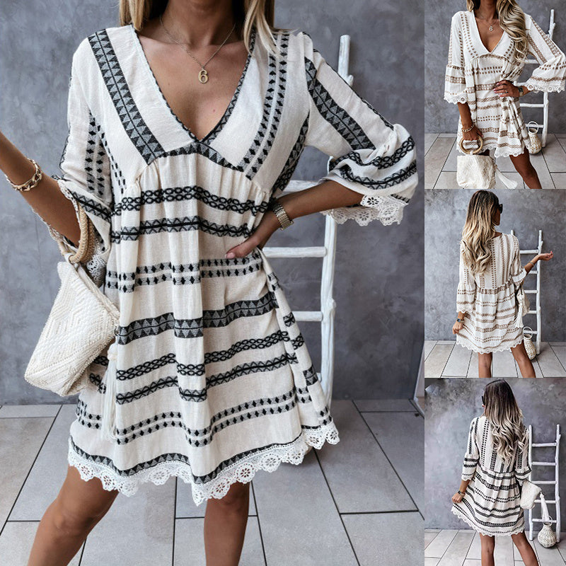 Robe à imprimé géométrique