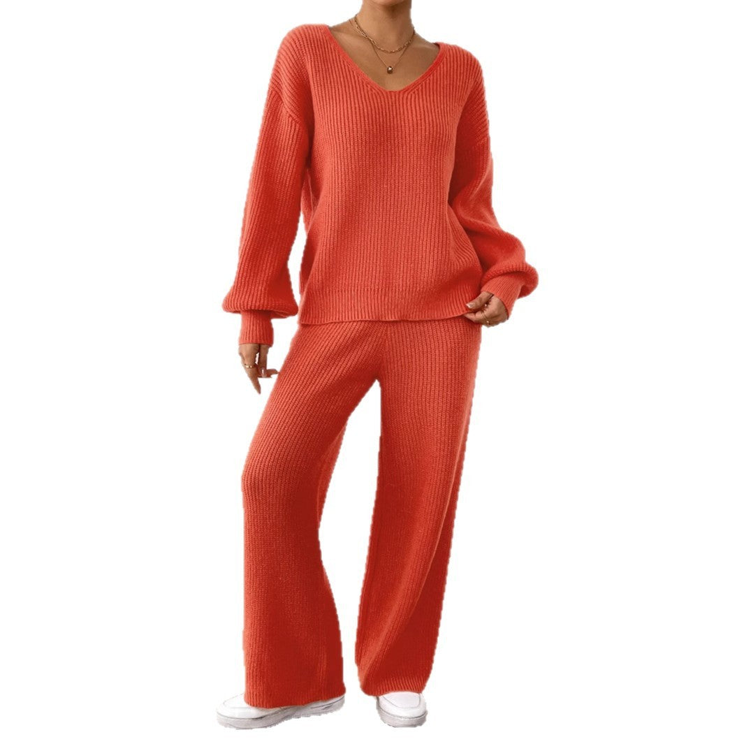 Casual 2-Piece V-Neck Suit