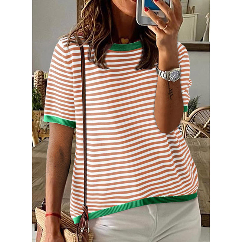 Women's Striped Summer Pullover