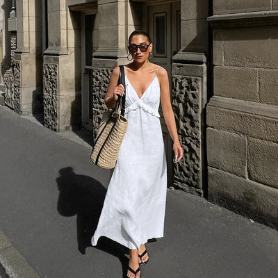 White Flounce Dress
