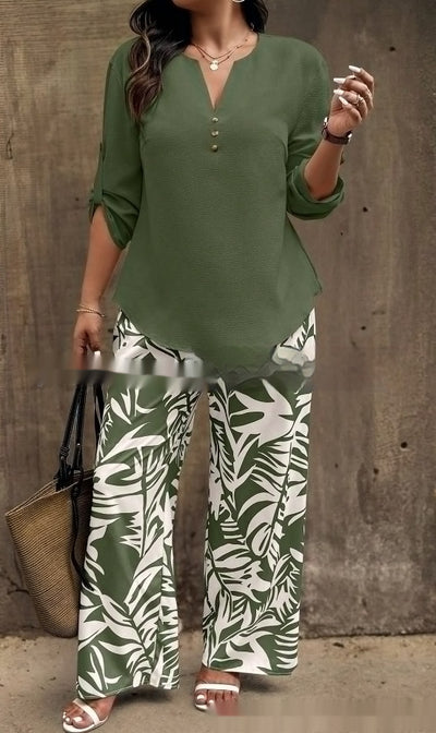 Plant Print Suit
